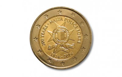2 Euro Sondermünze Malta 2014 - Polizei*